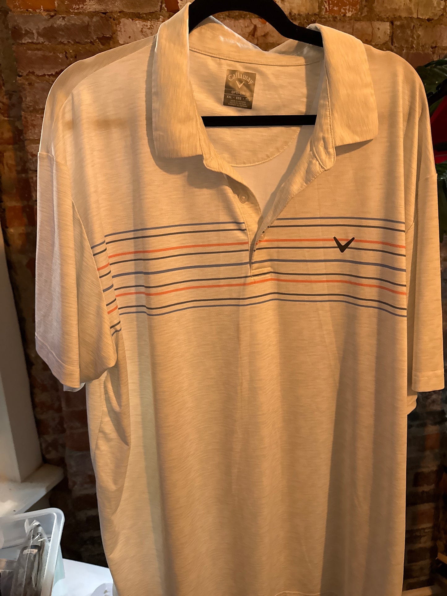 Heathered Striped Callaway Polo