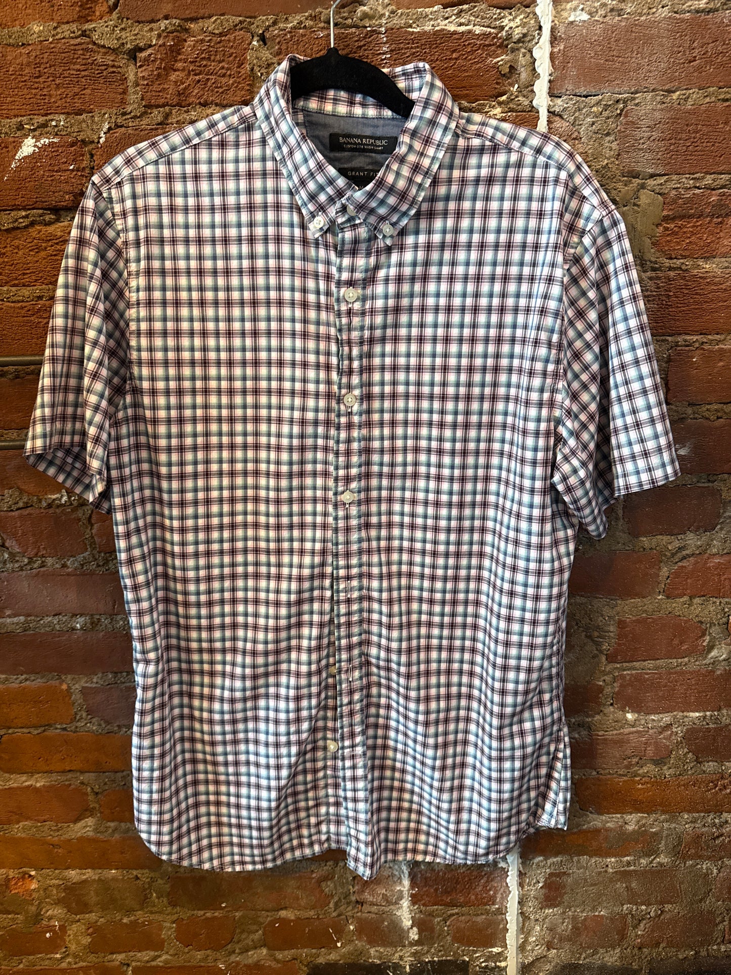 BR Maroon Plaid SS Shirt