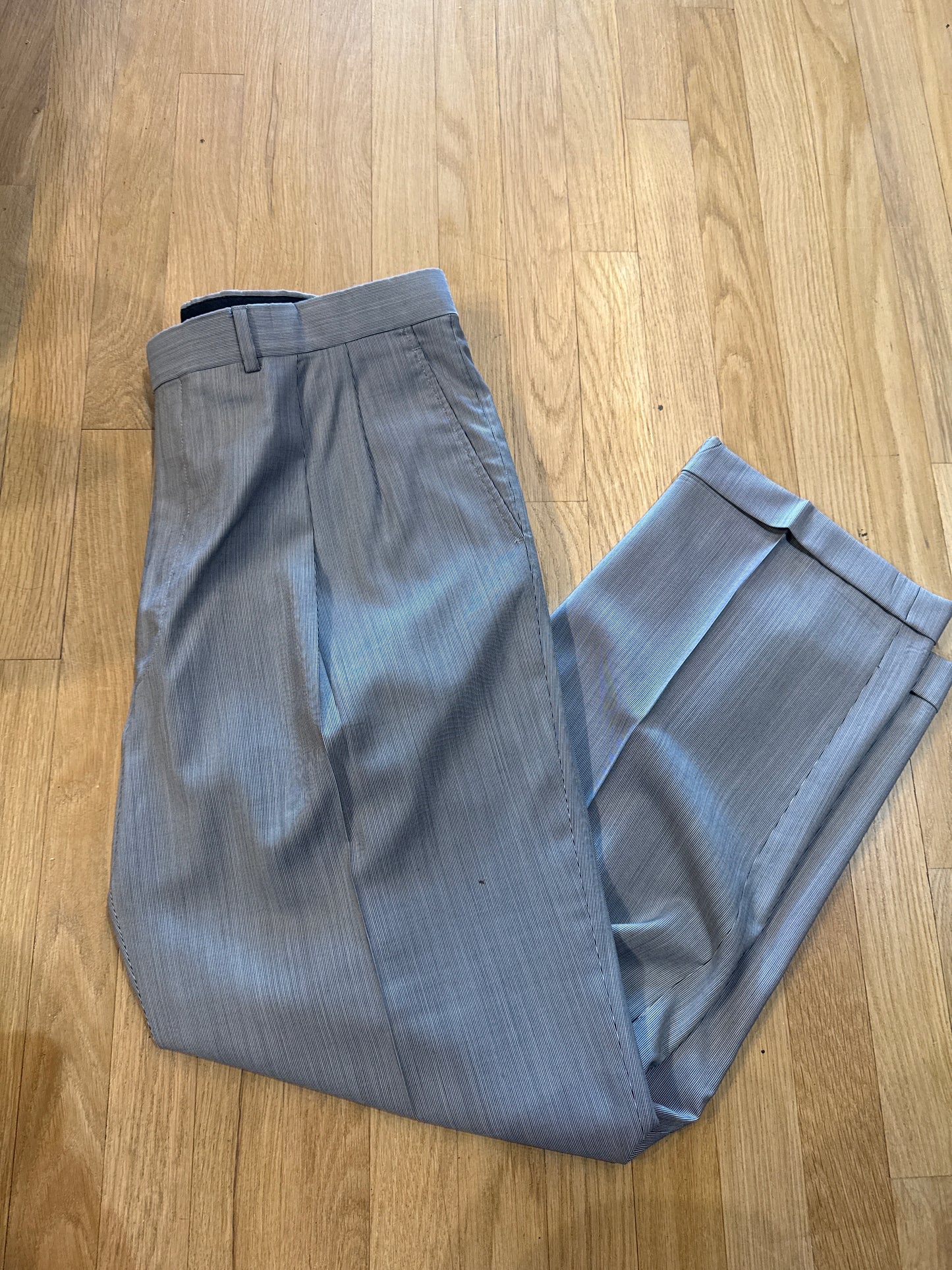 Navy Pinstriped Dress Pants 38L
