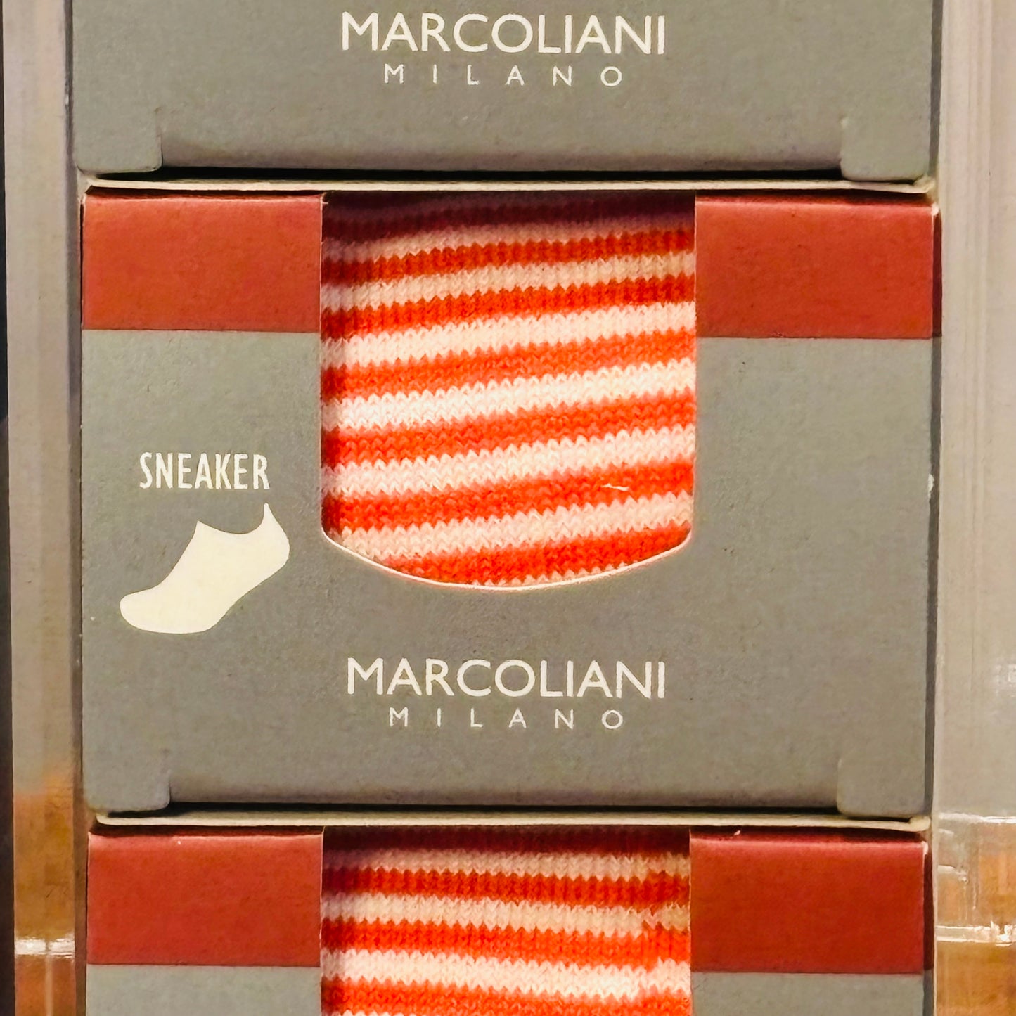 Striped No Show Sock