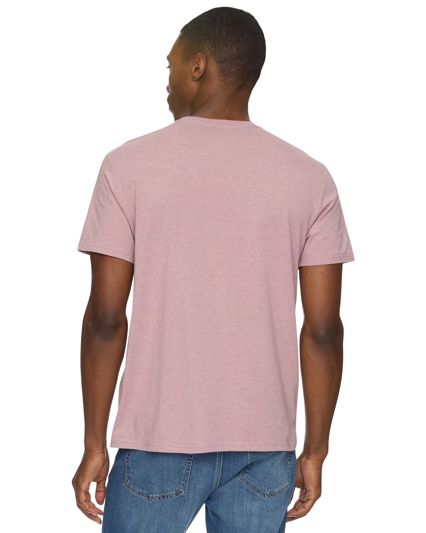 Essentials Crew Neck Tee- Heathered Plum