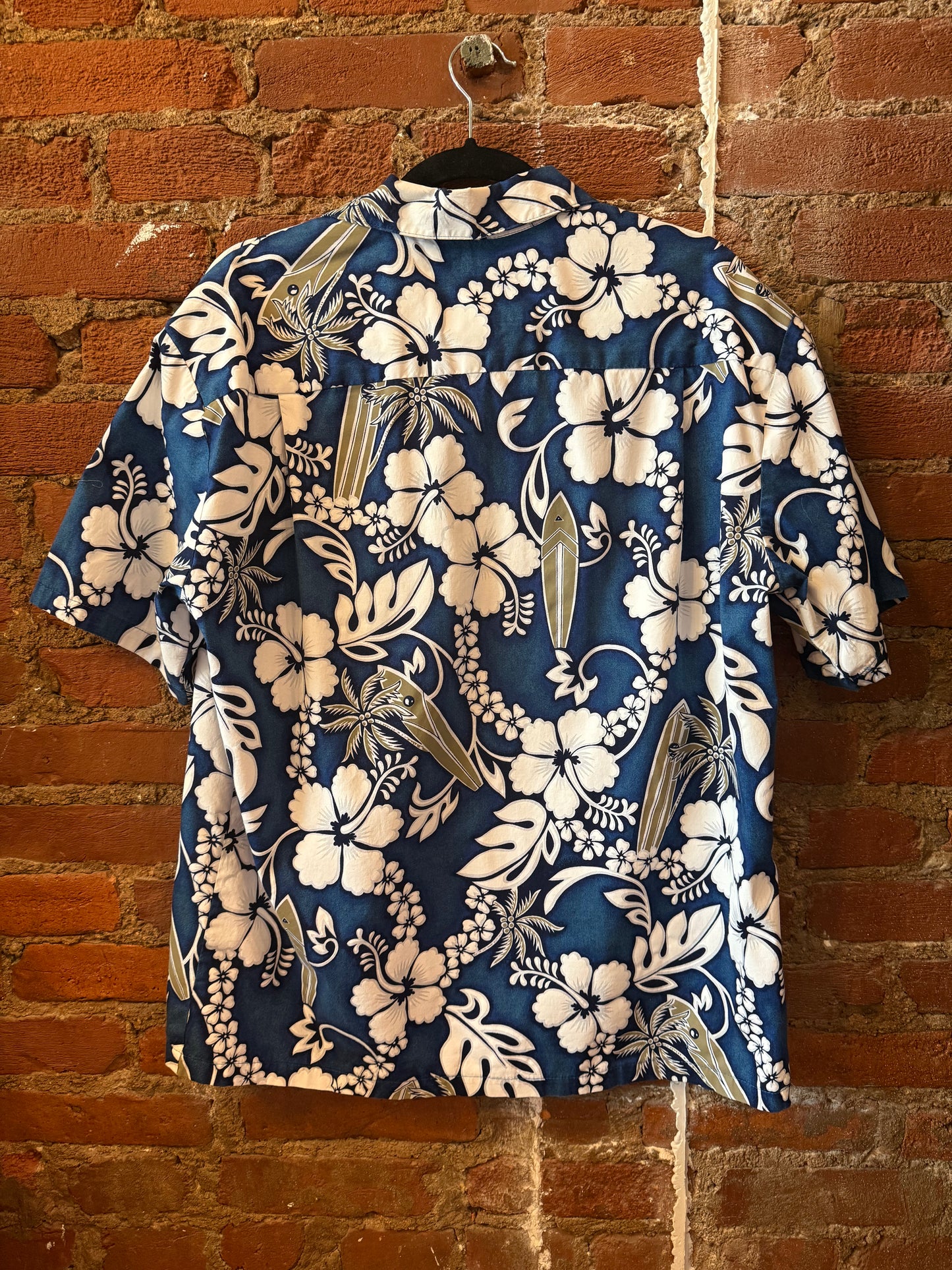 KY'S Navy Hawaiian Shirt