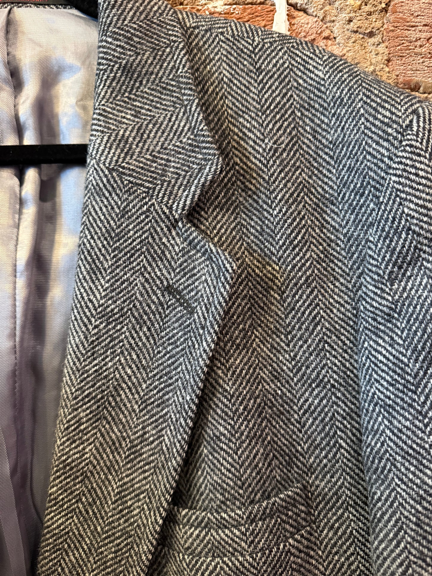 Navy Herringbone Jacket 43L