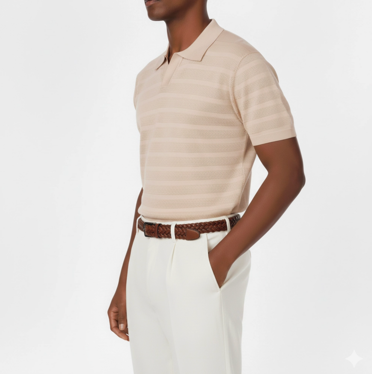PREORDER Sand Knit Polo Summer Sweater