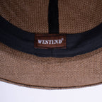 Men's S/S Flat Brim Black Banded Fashion Fedora hat-FSS17137