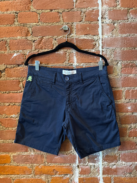 Navy Cotton Chino Shorts