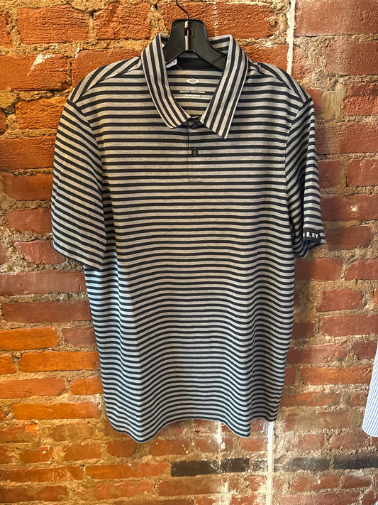 Grey Striped Oakley Polo L