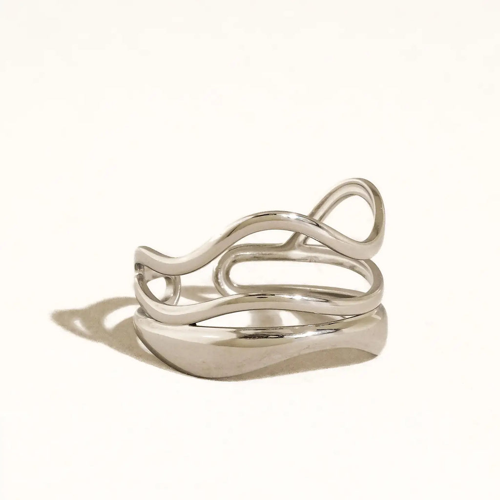 Ozzy 18K Gold Non-Tarnish Abstract Ring