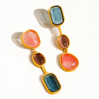 Delia 18K Gold Vintage Mismatch Drop Earring