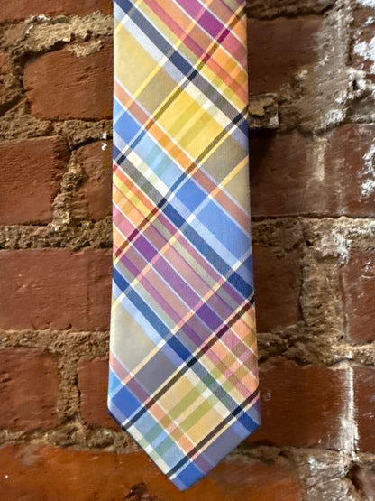 Pastel Plaid Silk Tie