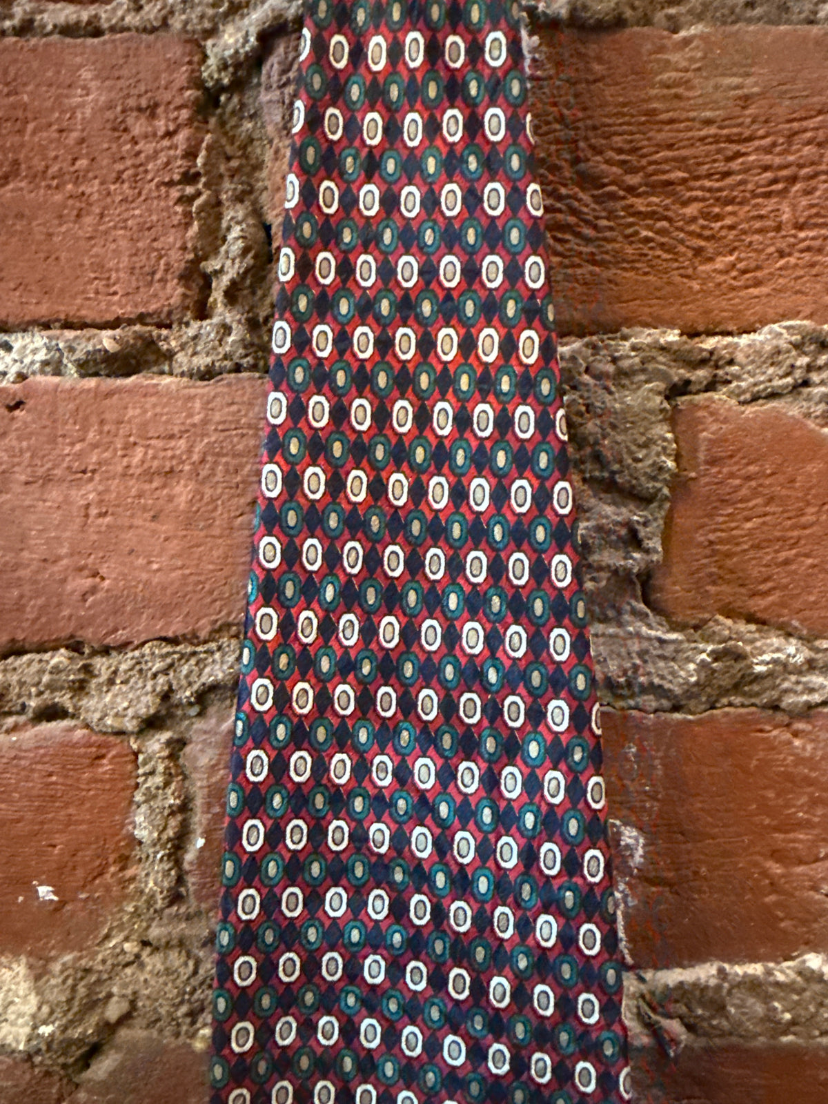 Emoda Red/Green/Gold Silk Tie