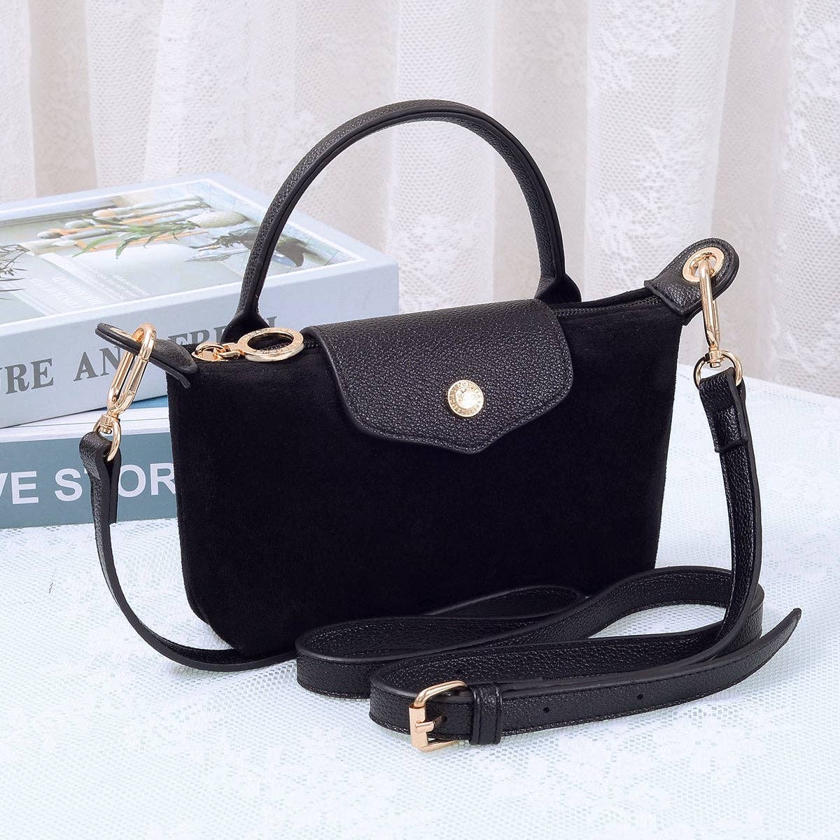 Penny Suede Mini Crossbody Bag