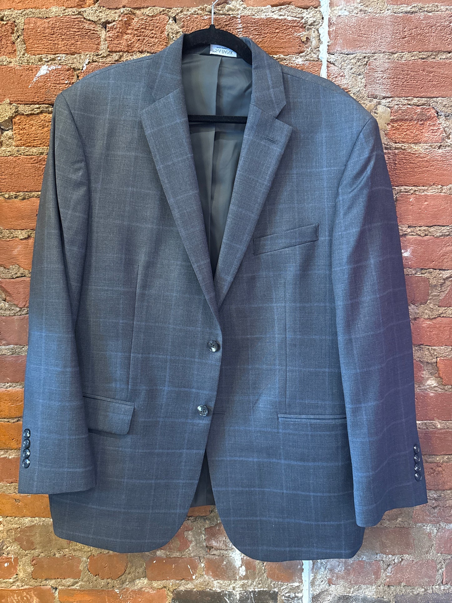 Jos.A B Grey/Blue Wool Jacket 43R