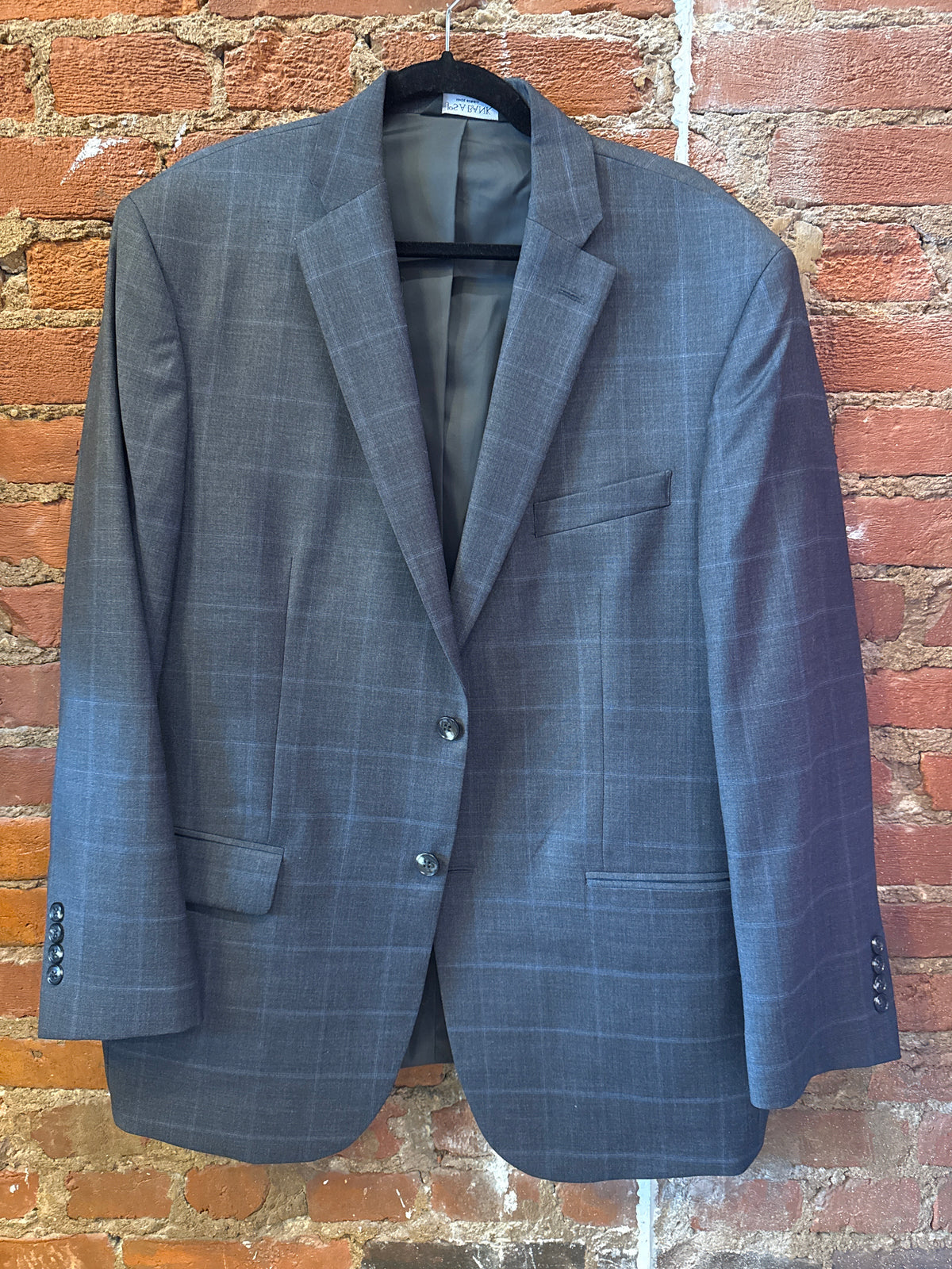 Jos.A B Grey/Blue Wool Jacket 43R