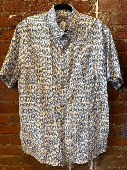 Eddie Bauer SS Blue Button Up