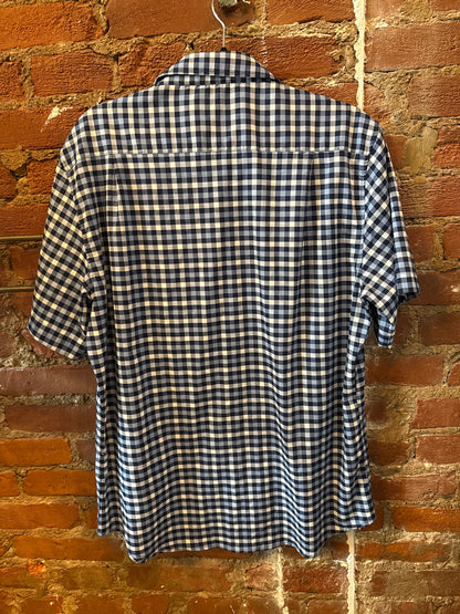 Marc Asher Blue Gingham SS Shirt