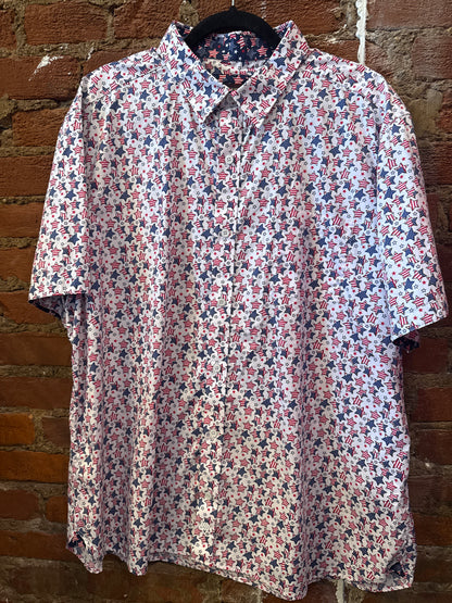 J&M Red White & Blue Star Button Up