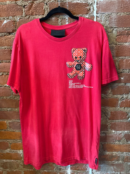 Philipp Plein Homme Red Teddy Tshirt