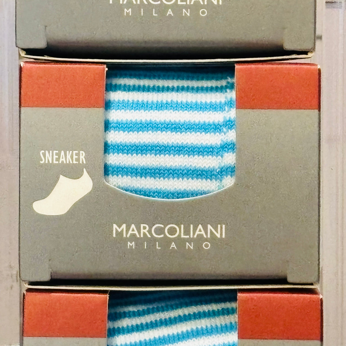 Striped No Show Sock