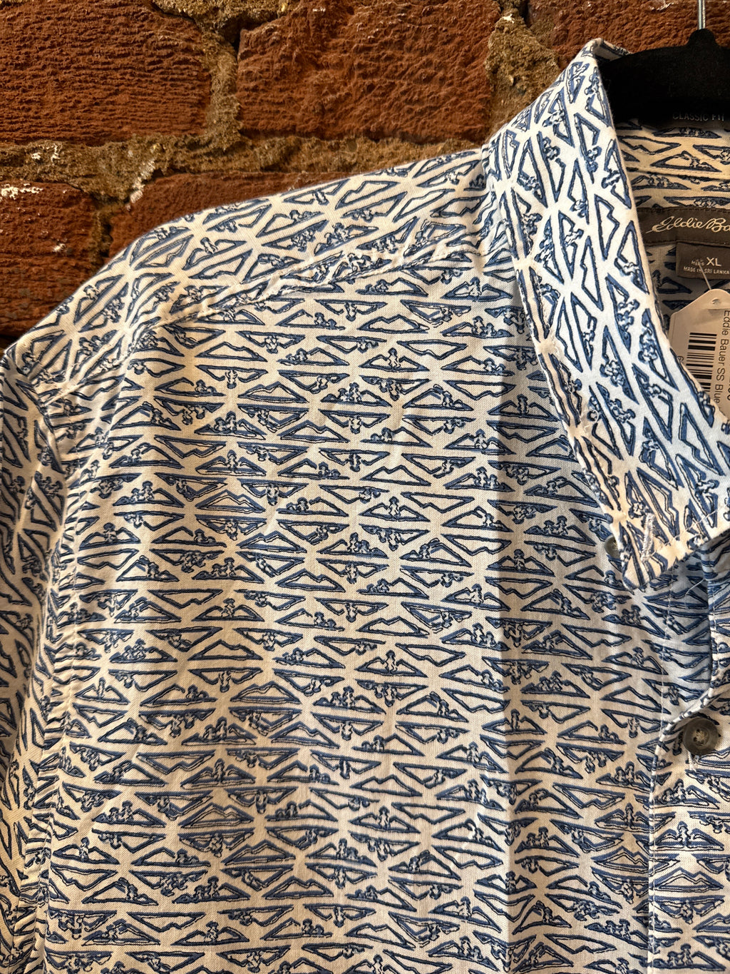 Eddie Bauer SS Blue Button Up