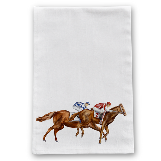 Paxton'sNeck and Neck Horses Racing Derby Tea TowelGiftDerby,Home Decor,horse,horse racing,horses