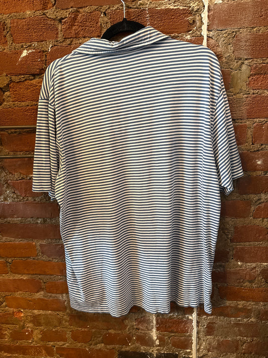 Vineyard Vines Blue Striped Polo