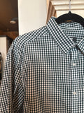 Green & White Plaid Button Up L