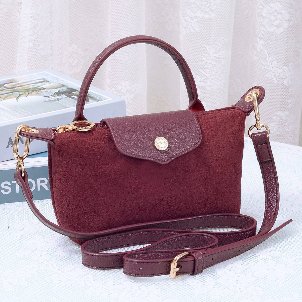 Penny Suede Mini Crossbody Bag