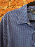 INC Blue Snap Button Up