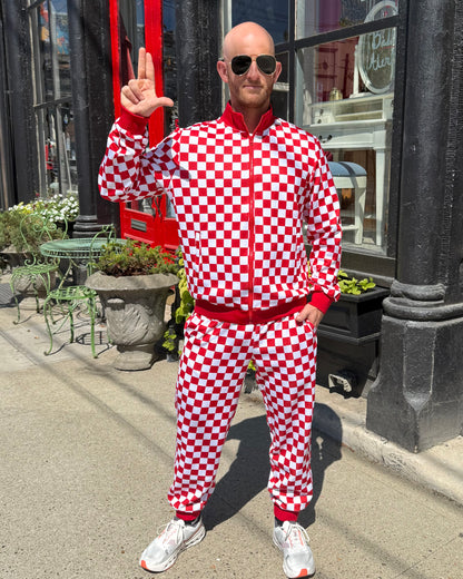 Checkered Game Day Tracksuit