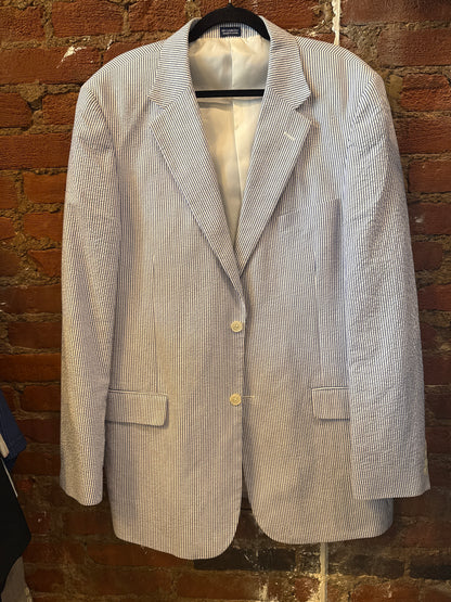 Meeting St. Blue Seersucker Jacket 44L