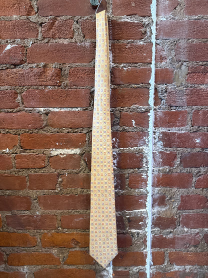 Orange/Purple Square Silk Tie