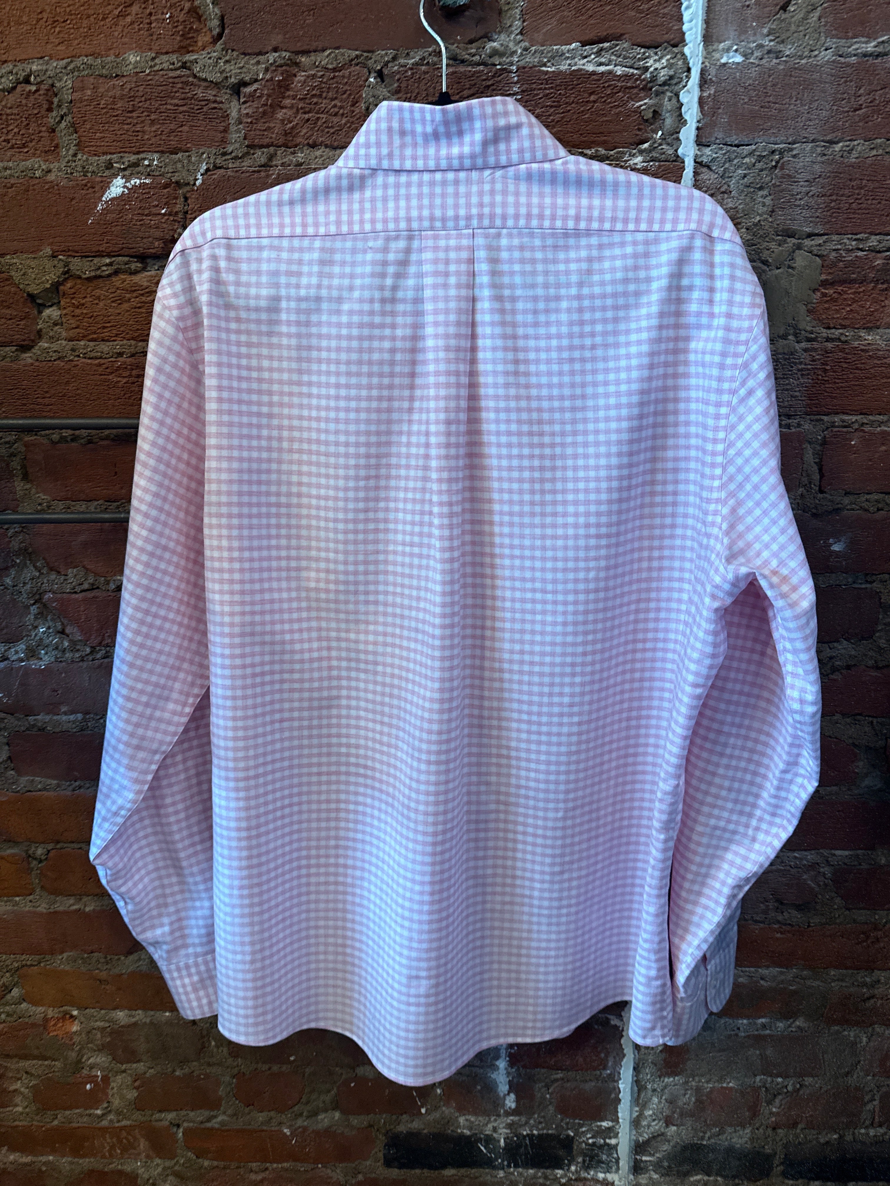 Brooks Brother Pink Gingham Button Up