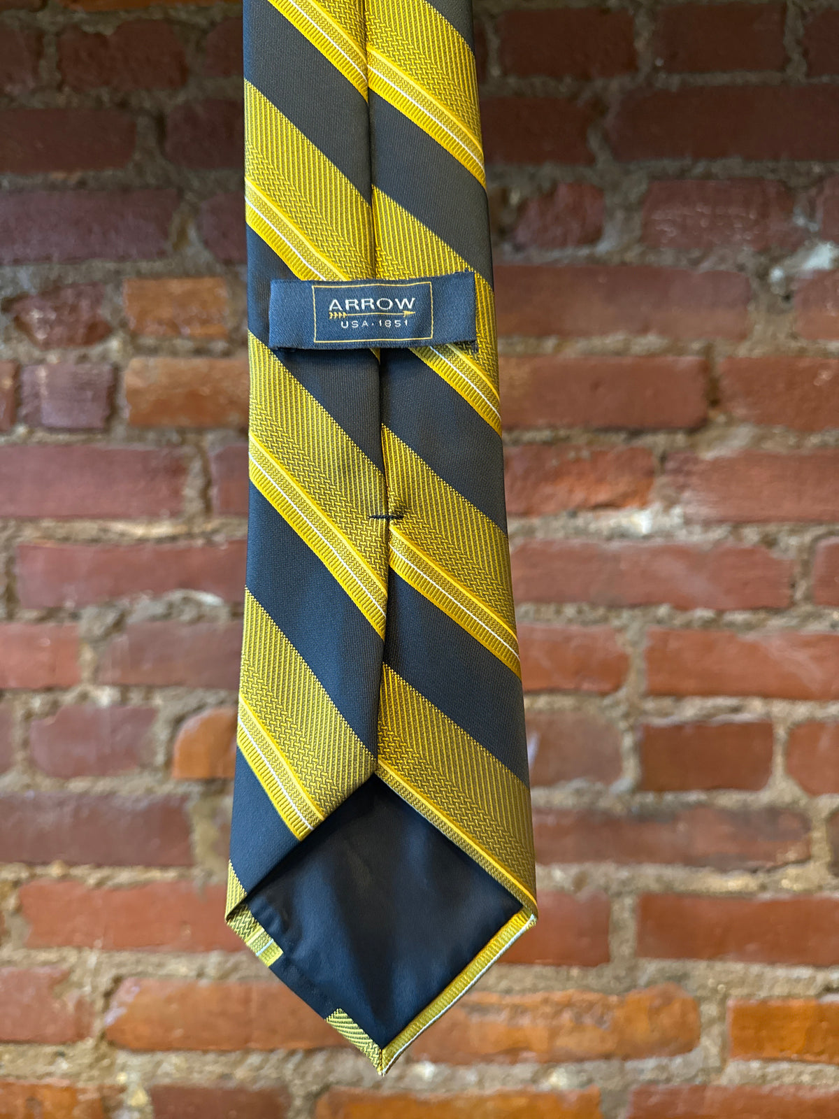 Gold & Grey Striped Tie
