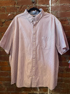 Red Seersucker SS Button Up