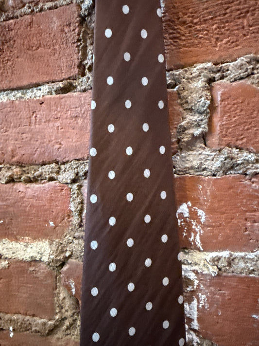 Brown Polka Dot Tie