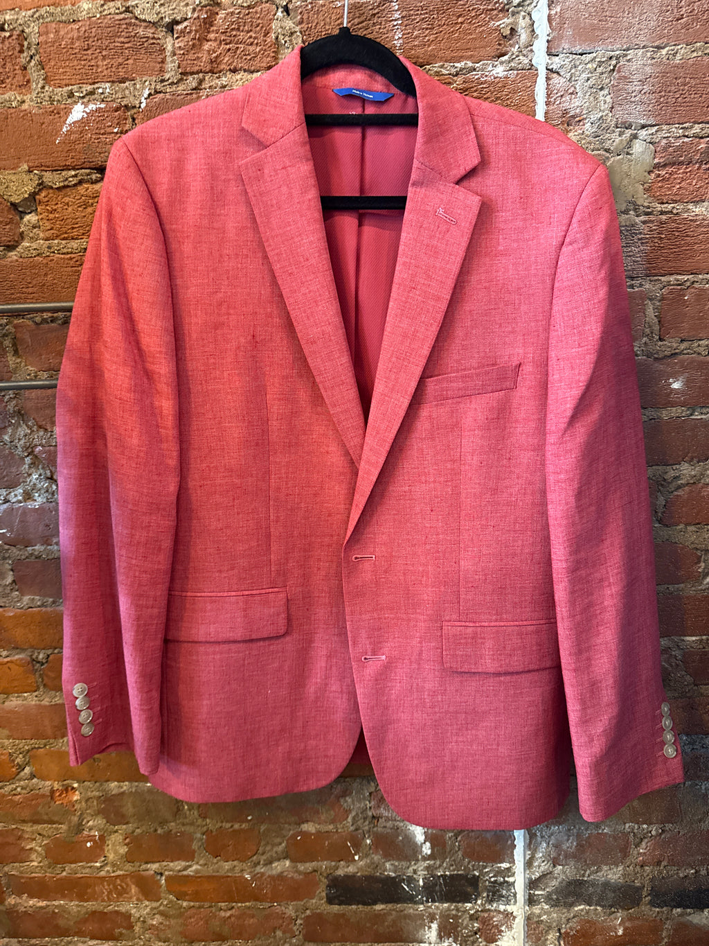 Red Linen Sport Coat 40R