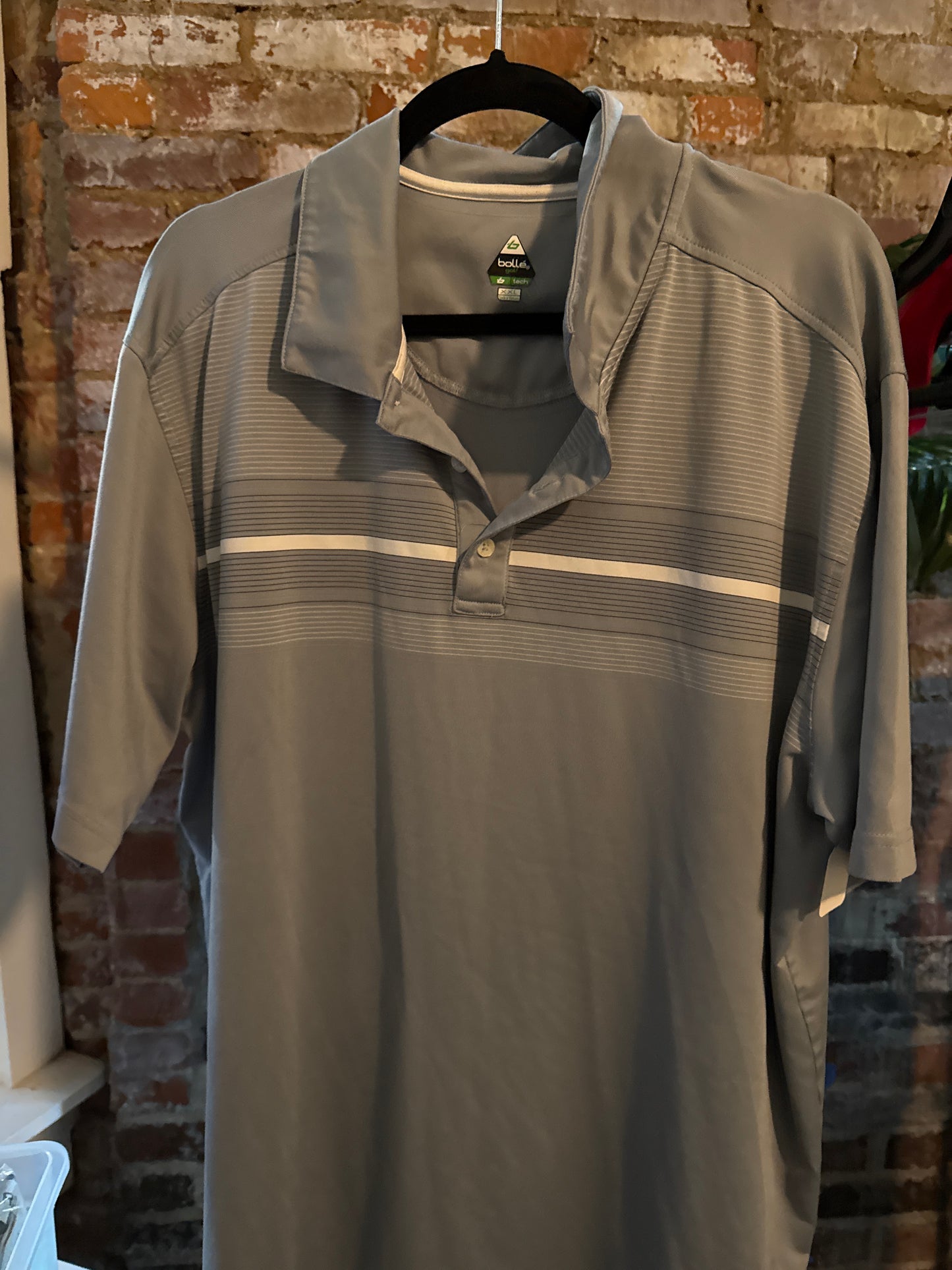 Grey Stripe Polo