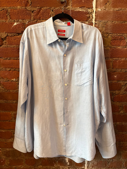 IZOD Blue Linen LS Shirt