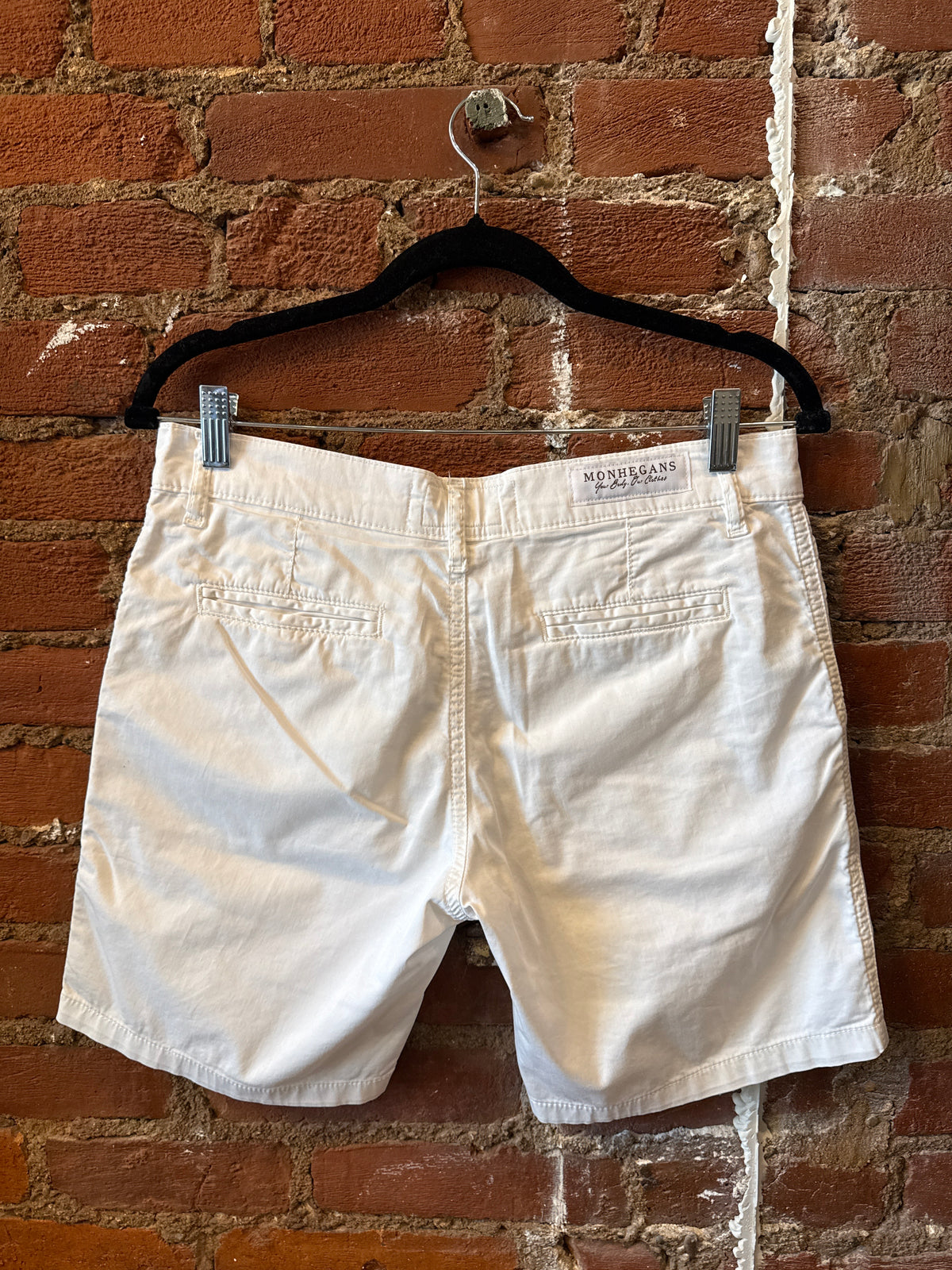 White Cotton Chino Shorts