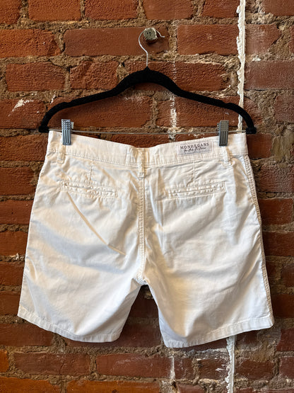 White Cotton Chino Shorts