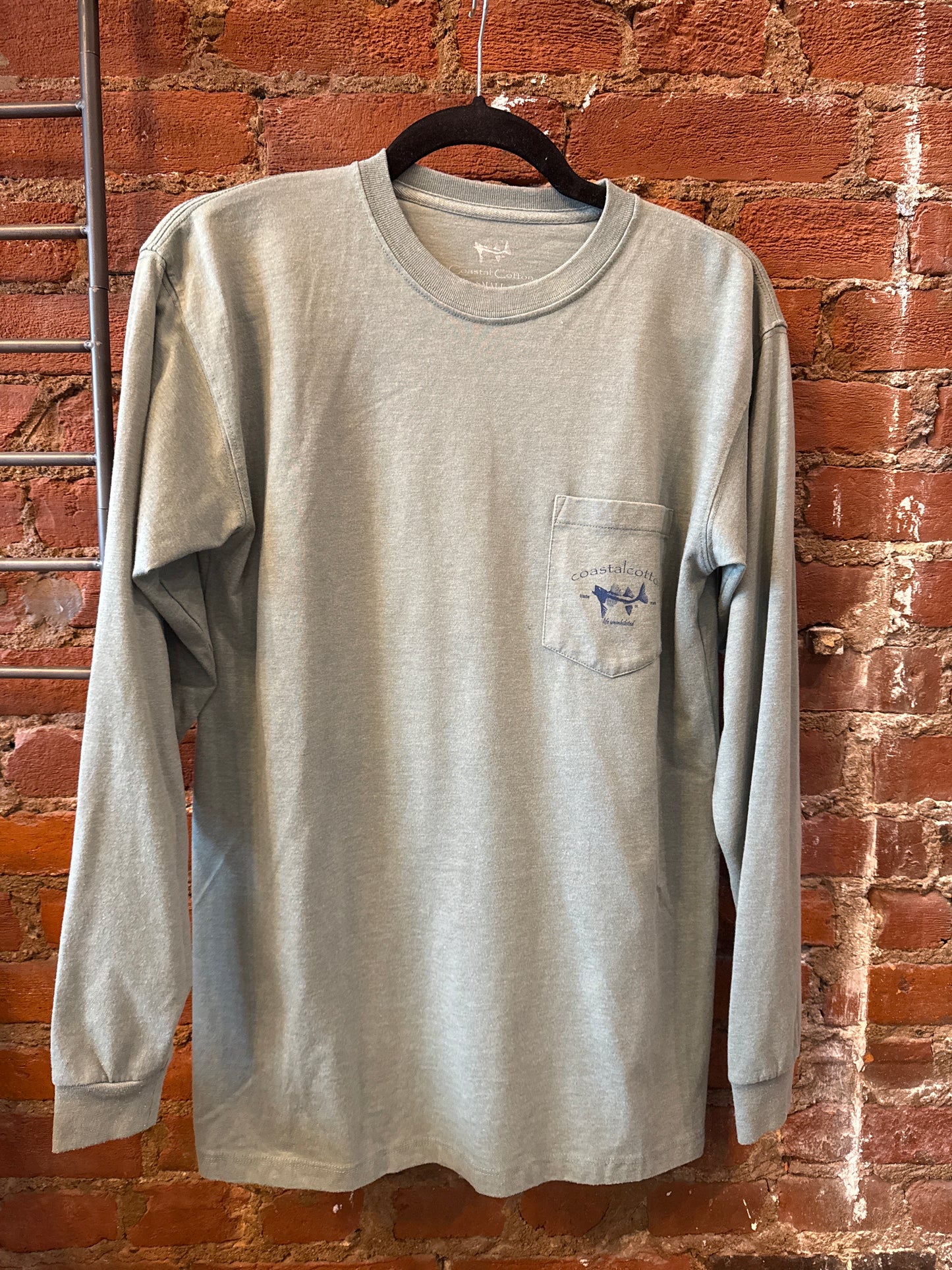 Green Coastal Cotton Long Sleeve Tee
