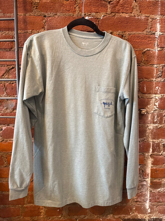 Green Coastal Cotton Long Sleeve Tee