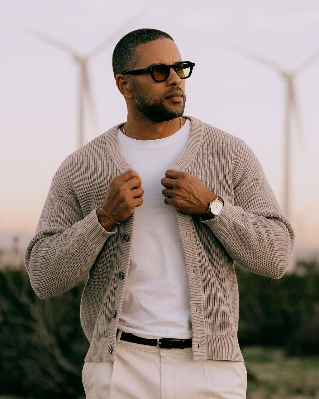 Fisherman Cardigan - Mineral