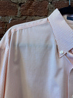 Orange Checked Button Up LS