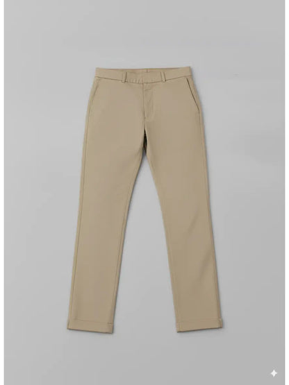 Khaki Chino Stretch Twill Pants