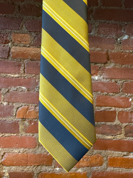 Gold & Grey Striped Tie