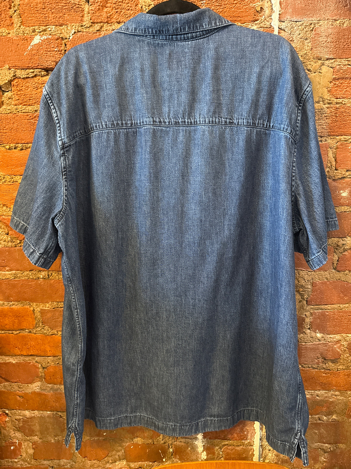 Gap Blue Denim SS Button Up