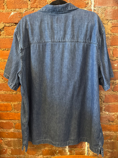 Gap Blue Denim SS Button Up