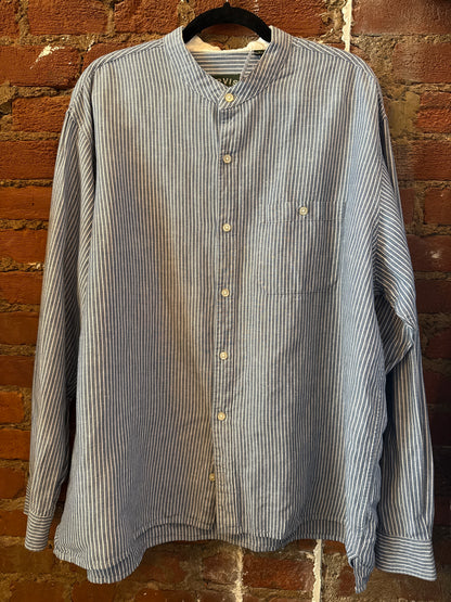 Orvis Linen Striped Button Up